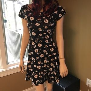 Black floral dress